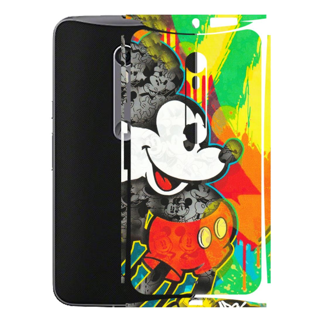 Motorola Phone Skins (All Models) - Multiple Mickey With Colourful Texture - Matte Finish (M-84) Motorola Moto X Style
