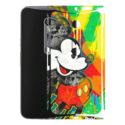 Motorola Phone Skins (All Models) - Multiple Mickey With Colourful Texture - Matte Finish (M-84) Motorola Moto X Style