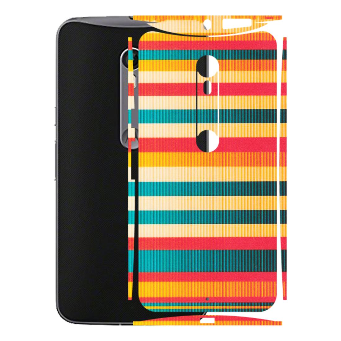 Motorola Phone Skins (All Models) - Colourful Stripes Soothing Effect - Matte Finish (M-86) Motorola Moto X Style