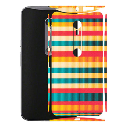 Motorola Phone Skins (All Models) - Colourful Stripes Soothing Effect - Matte Finish (M-86) Motorola Moto X Style