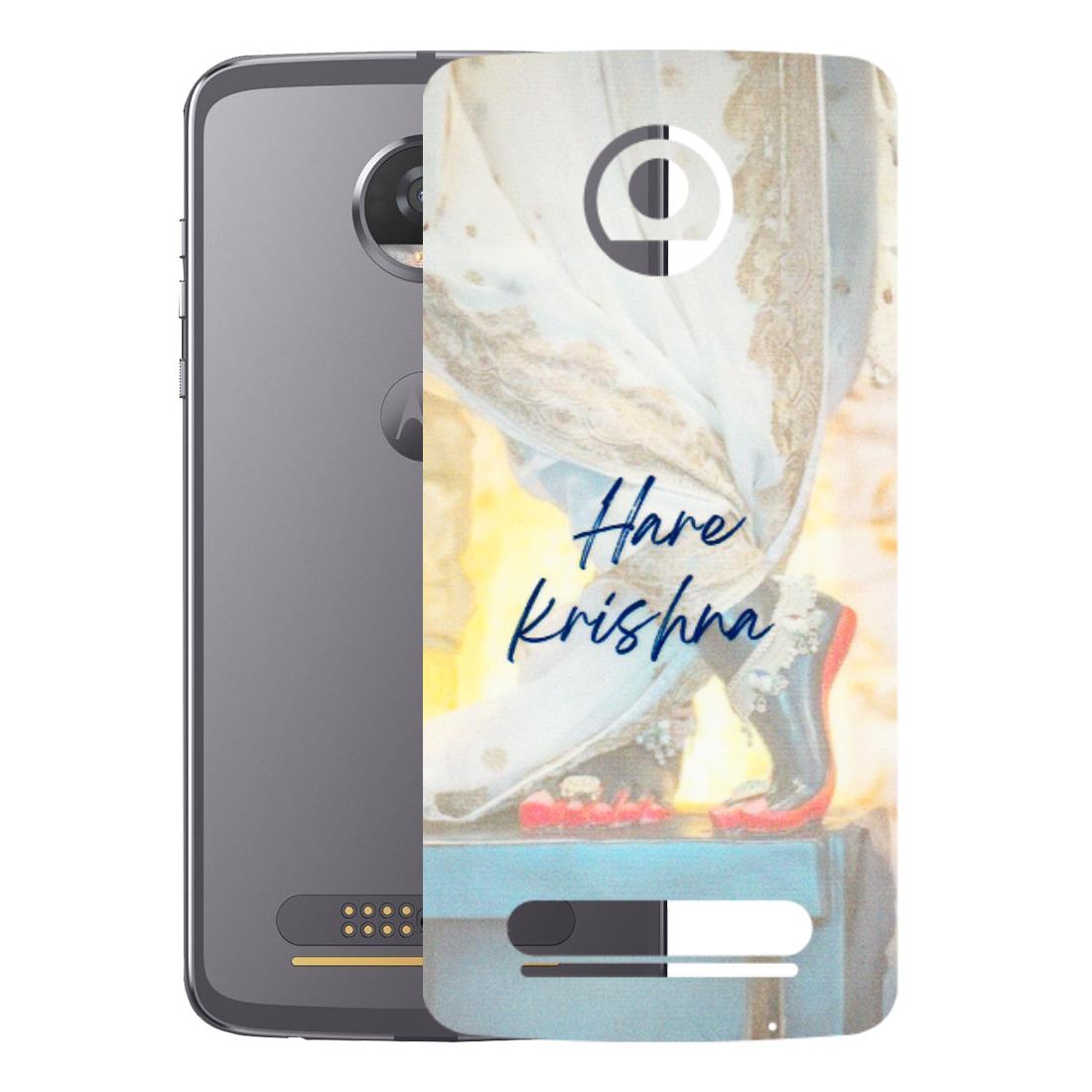 Motorola Phone Skins (All Models) - Hare Krishna - 3D Embossed Finish (L-03) Motorola Moto Z2 Play
