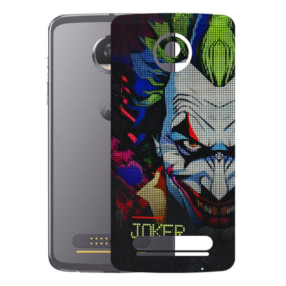 Motorola Phone Skins (All Models) - Joker Dot Matrix - 3D Embossed Finish (L-08) Motorola Moto Z2 Play