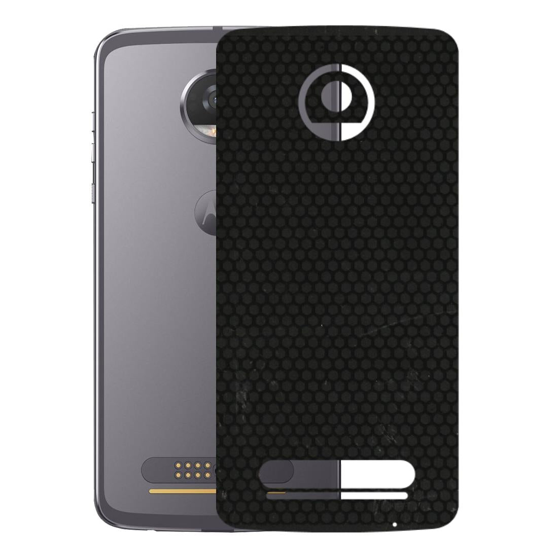 Motorola Phone Skins (All Models) - Black honeycomb - 3D Embossed Finish (L-114) Motorola Moto Z2 Play