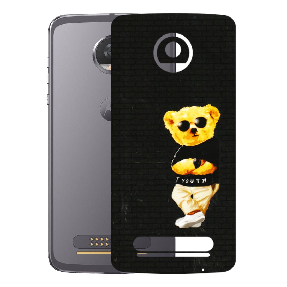 Motorola Phone Skins (All Models) - Classy Teddy Bear - 3D Embossed Finish (L-116) Motorola Moto Z2 Play
