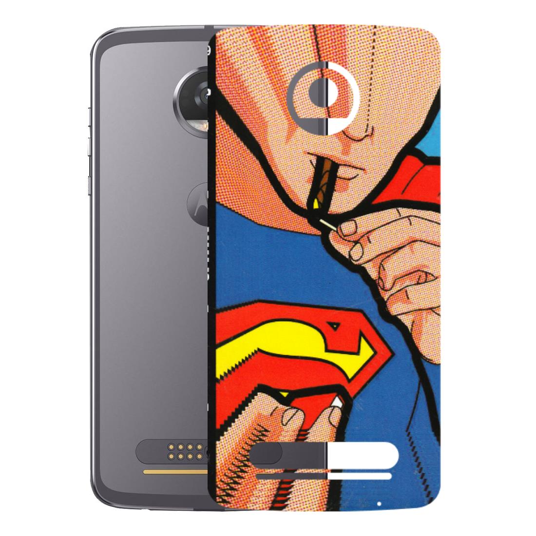 Motorola Phone Skins (All Models) - Superman Sutta - 3D Embossed Finish (L-130) Motorola Moto Z2 Play