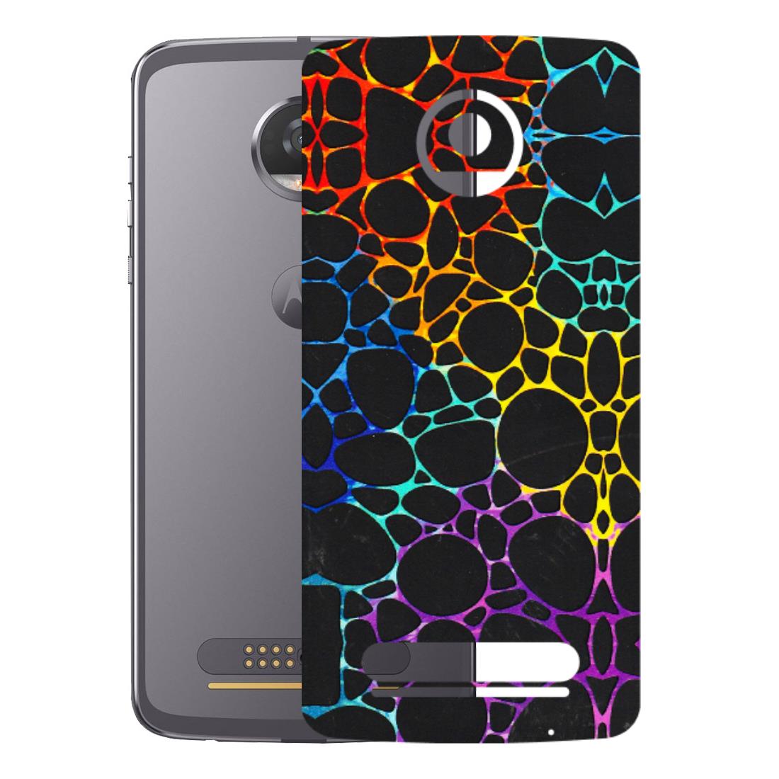 Motorola Phone Skins (All Models) - Abstract Art MultiColour - 3D Embossed Finish (L-133) Motorola Moto Z2 Play