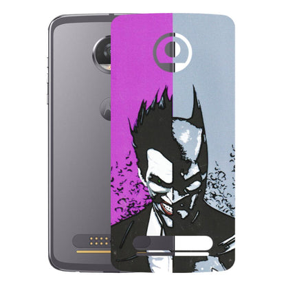Motorola Phone Skins (All Models) - Batman & Joker - 3D Embossed Finish (L-143) Motorola Moto Z2 Play