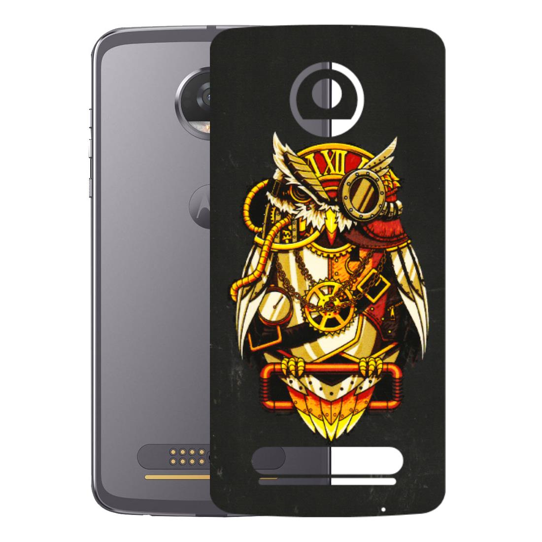 Motorola Phone Skins (All Models) - Classy Smart Owl - 3D Embossed Finish (L-144) Motorola Moto Z2 Play