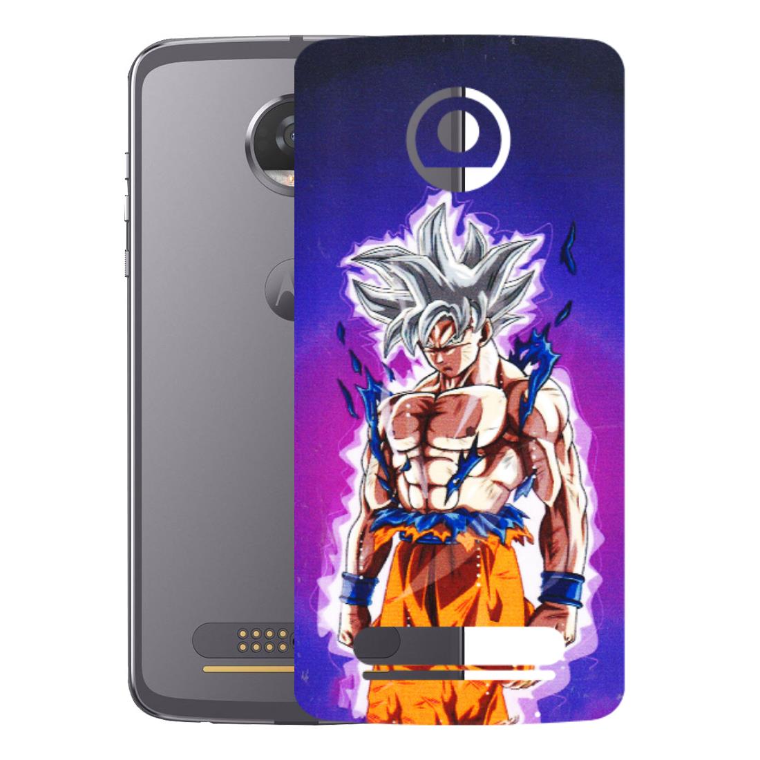 Motorola Phone Skins (All Models) - Goku Purple Anime - 3D Embossed Finish (L-147) Motorola Moto Z2 Play