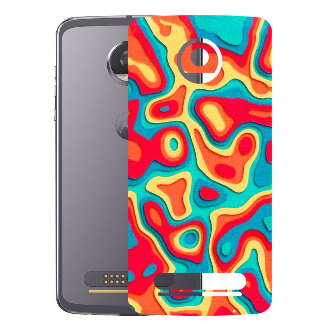Motorola Phone Skins (All Models) - Abstract Swirl - 3D Embossed Finish (L-150) Motorola Moto Z2 Play