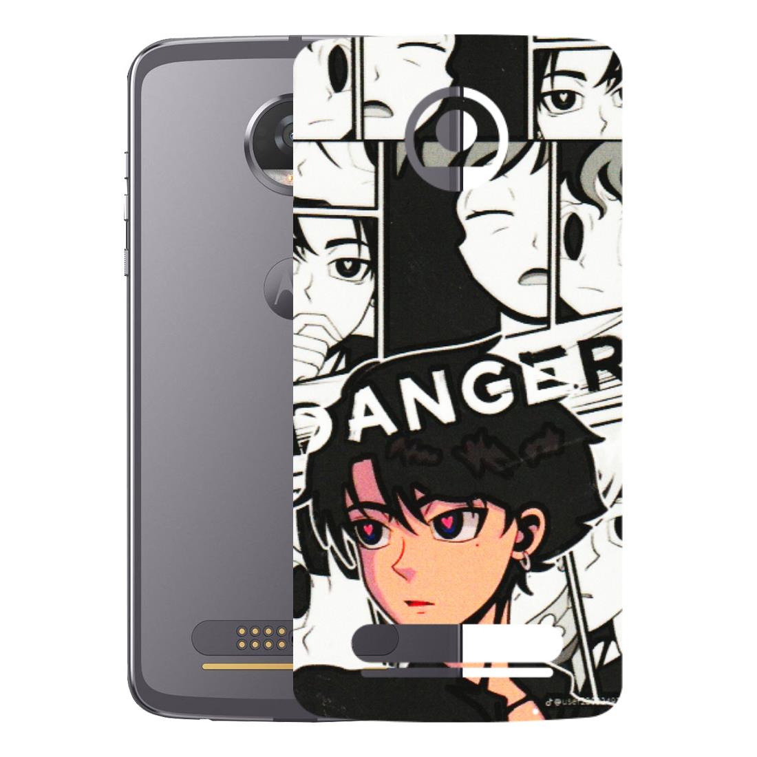 Motorola Phone Skins (All Models) - Danger Anime - 3D Embossed Finish (L-155) Motorola Moto Z2 Play