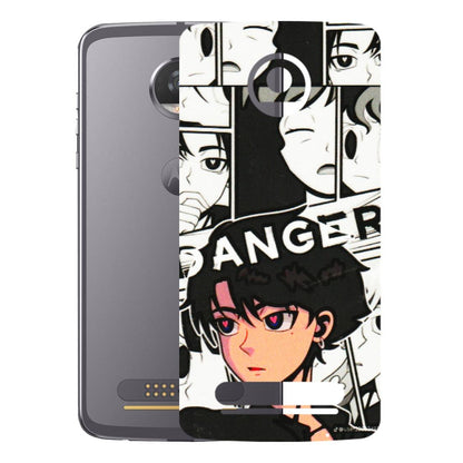 Motorola Phone Skins (All Models) - Danger Anime - 3D Embossed Finish (L-155) Motorola Moto Z2 Play