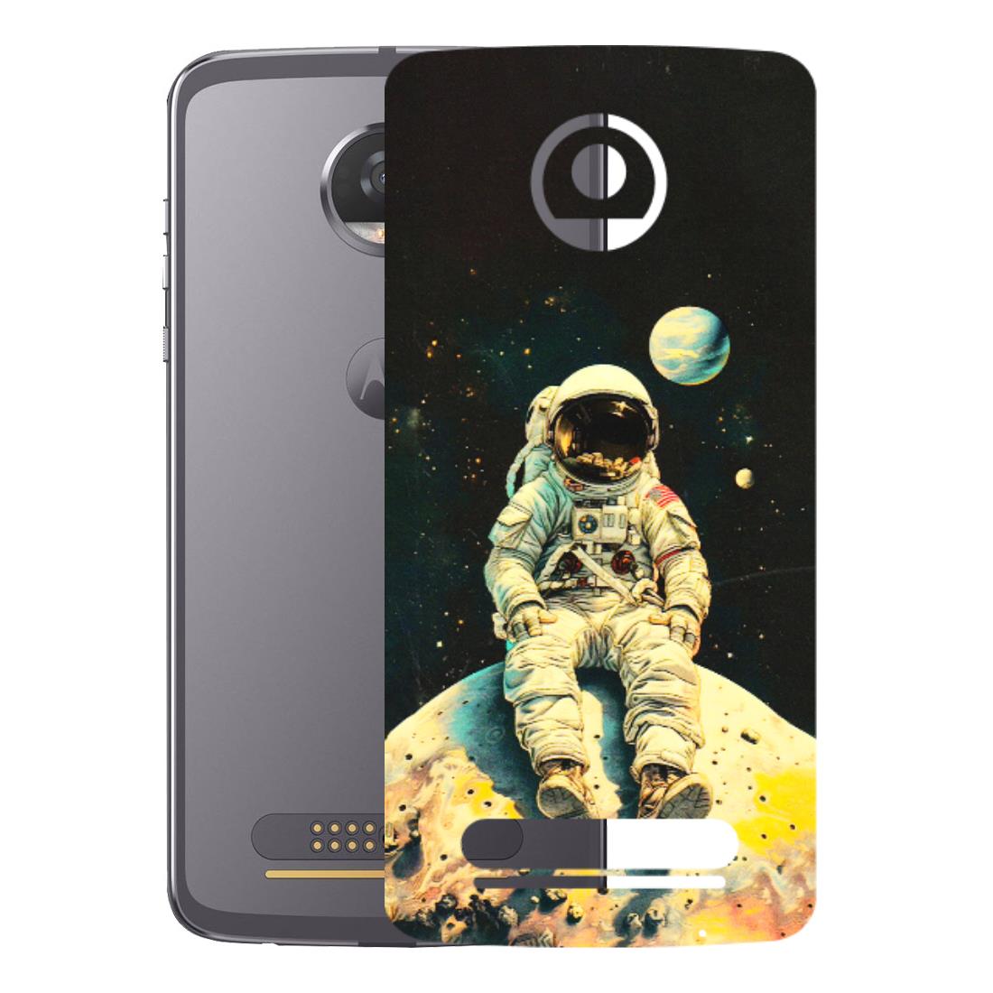 Motorola Phone Skins (All Models) - Astronaut in Space - 3D Embossed Finish (L-16) Motorola Moto Z2 Play