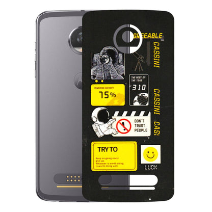 Motorola Phone Skins (All Models) - Black Cassini - 3D Embossed Finish (L-161) Motorola Moto Z2 Play