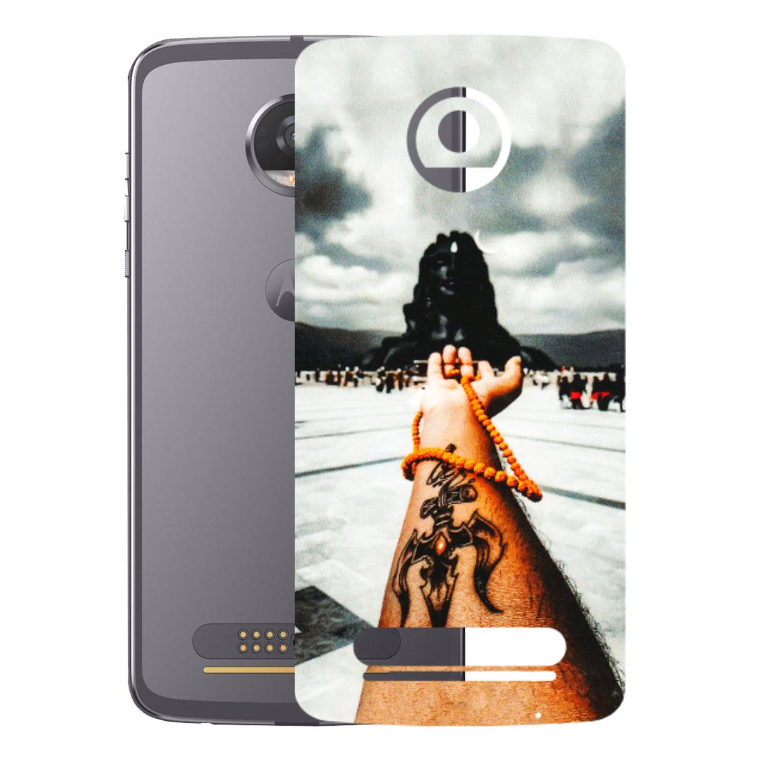 Motorola Phone Skins (All Models) - Jai Adiyogi Mahakaal - 3D Embossed Finish (L-164) Motorola Moto Z2 Play