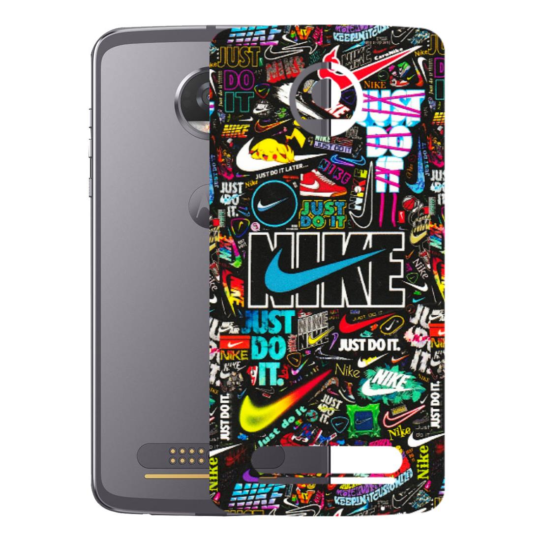 Motorola Phone Skins (All Models) - Just Do It Doodles - 3D Embossed Finish (L-166) Motorola Moto Z2 Play