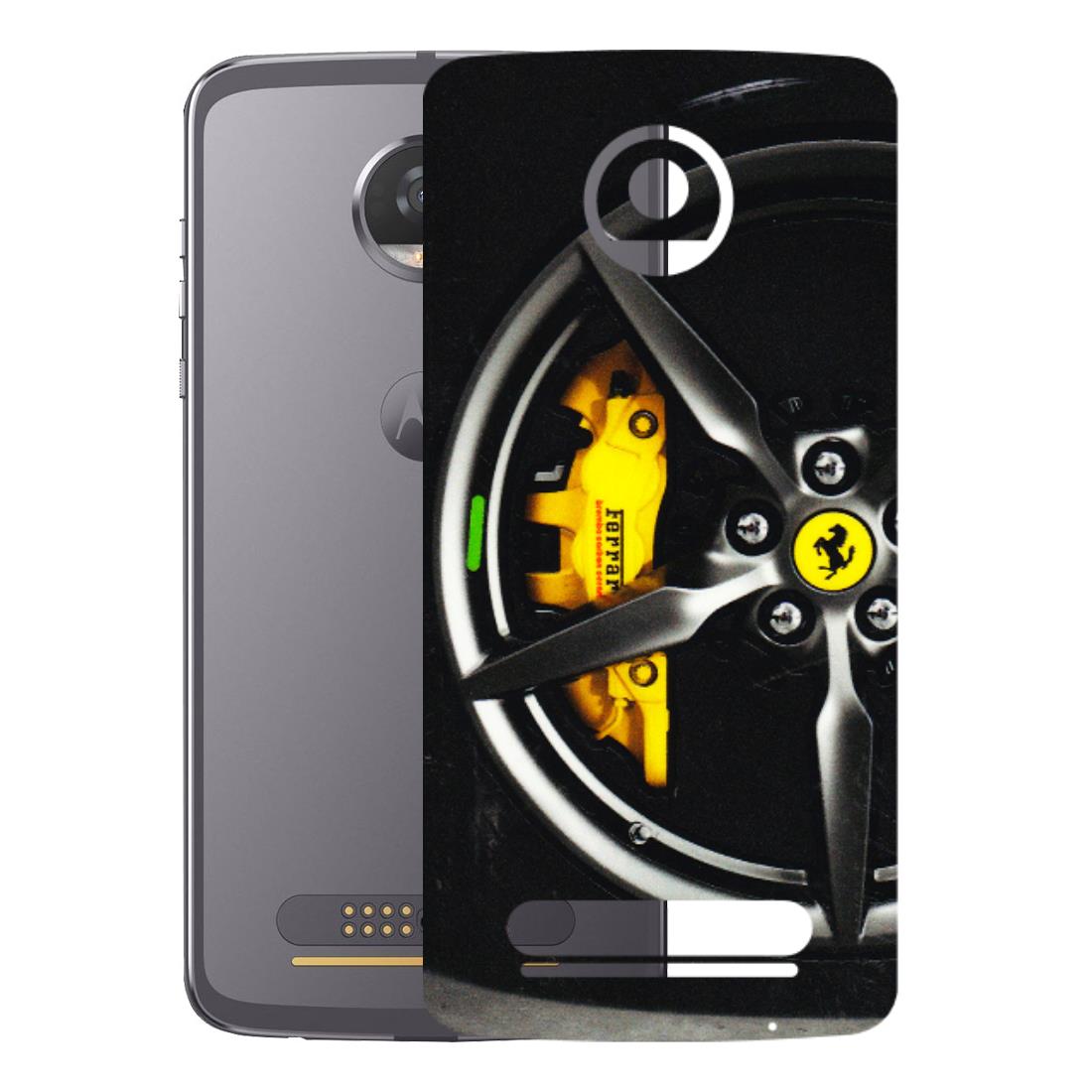 Motorola Phone Skins (All Models) - Ferrari Wheel Alloy - 3D Embossed Finish (L-173) Motorola Moto Z2 Play
