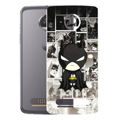 Motorola Phone Skins (All Models) - Toon Batman - 3D Embossed Finish (L-182) Motorola Moto Z2 Play