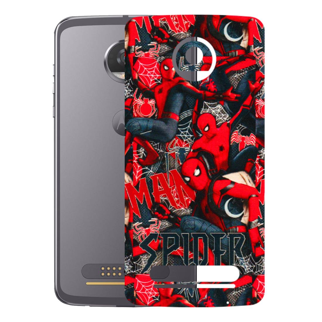 Motorola Phone Skins (All Models) - SpiderMan Cool - 3D Embossed Finish (L-188) Motorola Moto Z2 Play
