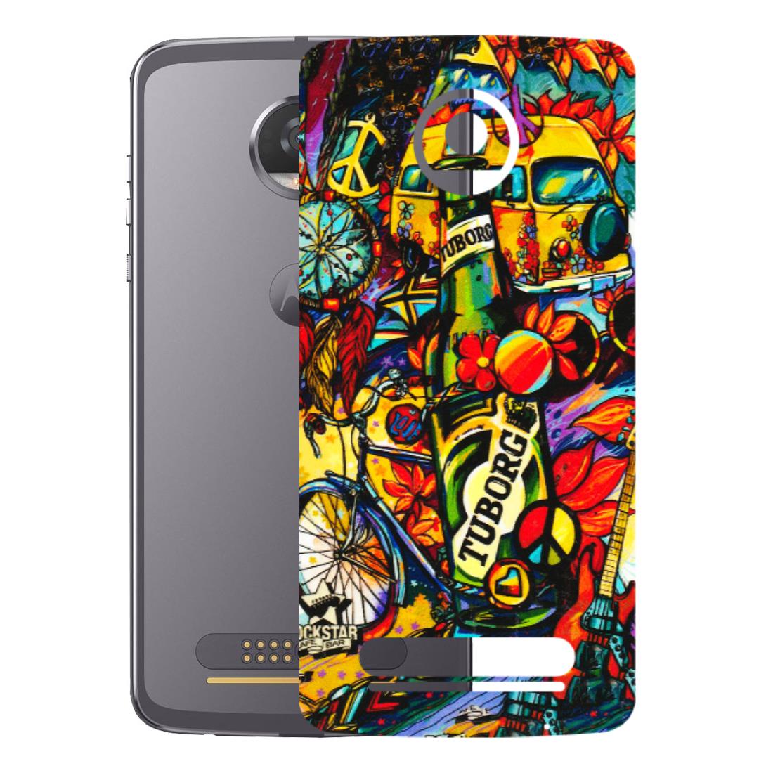 Motorola Phone Skins (All Models) - Cool Beer Bottle - 3D Embossed Finish (L-193) Motorola Moto Z2 Play