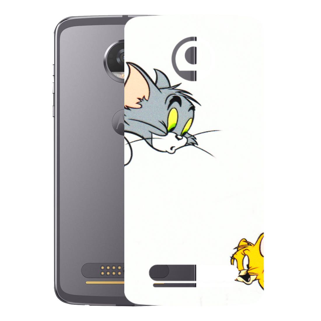 Motorola Phone Skins (All Models) - Cute Tom And Jerry - 3D Embossed Finish (L-220) Motorola Moto Z2 Play