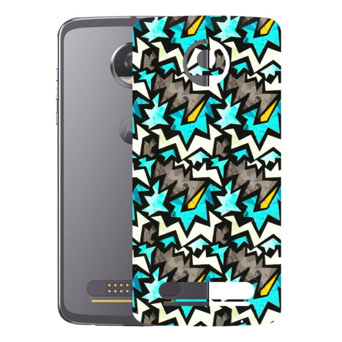 Motorola Phone Skins (All Models) - Funky Zig Zag - 3D Embossed Finish (L-223) Motorola Moto Z2 Play