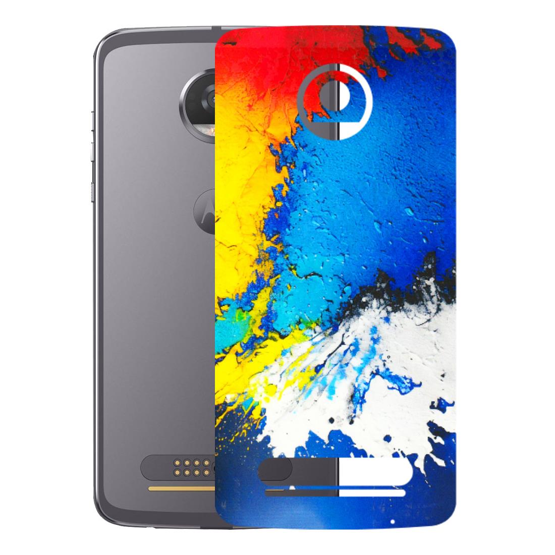 Motorola Phone Skins (All Models) - Acrylic Paint Spill - 3D Embossed Finish (L-229) Motorola Moto Z2 Play