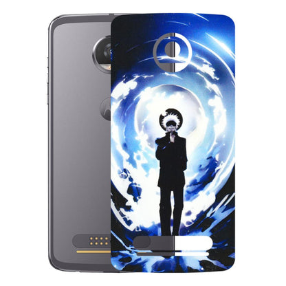 Motorola Phone Skins (All Models) - Satoru Gojo Dark Blue - 3D Embossed Finish (L-235) Motorola Moto Z2 Play