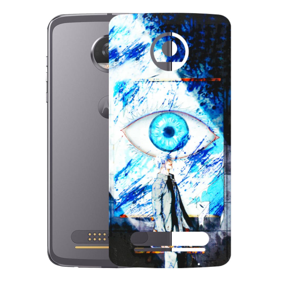Motorola Phone Skins (All Models) - Gojo Satoru evil eye - 3D Embossed Finish (L-239) Motorola Moto Z2 Play