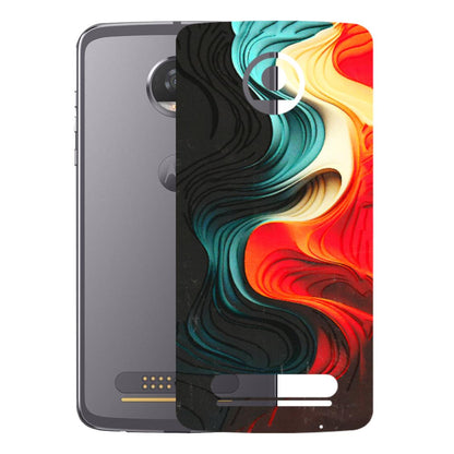 Motorola Phone Skins (All Models) - The Silky Swirl - 3D Embossed Finish (L-240) Motorola Moto Z2 Play
