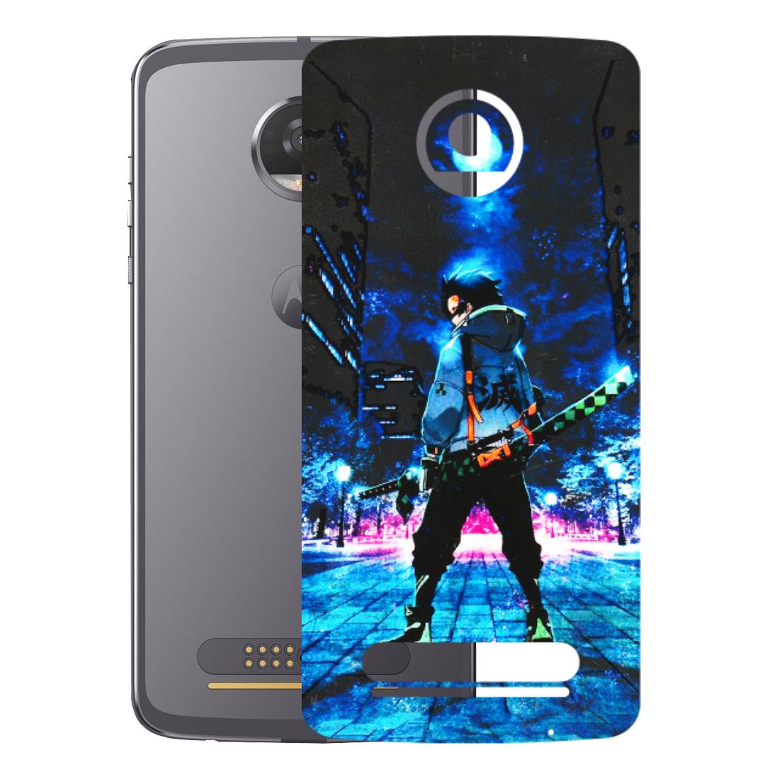 Motorola Phone Skins (All Models) - Demon Slayer Sword - 3D Embossed Finish (L-247) Motorola Moto Z2 Play