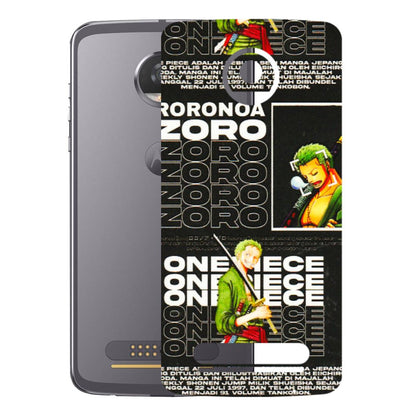 Motorola Phone Skins (All Models) - One Piece Zoro - 3D Embossed Finish (L-250) Motorola Moto Z2 Play