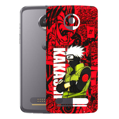 Motorola Phone Skins (All Models) - Kakashi Red Anime - 3D Embossed Finish (L-251) Motorola Moto Z2 Play
