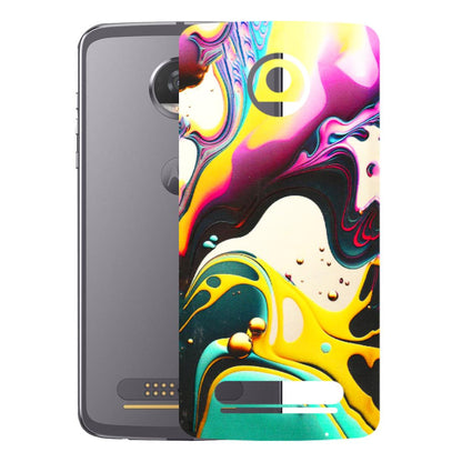 Motorola Phone Skins (All Models) - Multicolor Abstract pattern - 3D Embossed Finish (L-254) Motorola Moto Z2 Play
