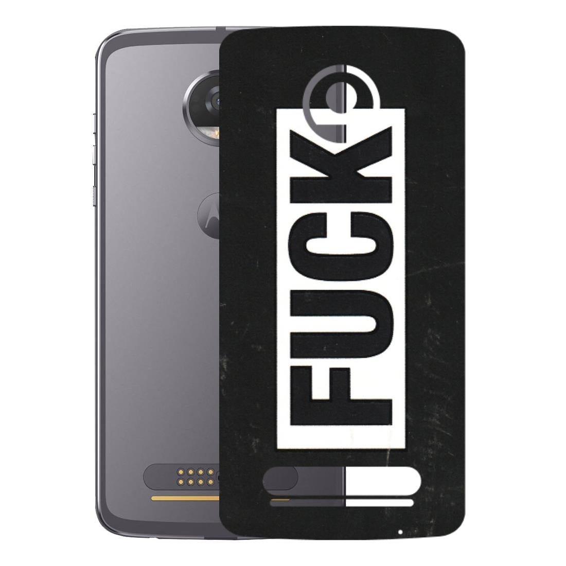 Motorola Phone Skins (All Models) - The F Word - 3D Embossed Finish (L-255) Motorola Moto Z2 Play