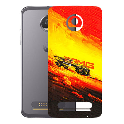 Motorola Phone Skins (All Models) - AMG Car Speed Cover - 3D Embossed Finish (L-256) Motorola Moto Z2 Play