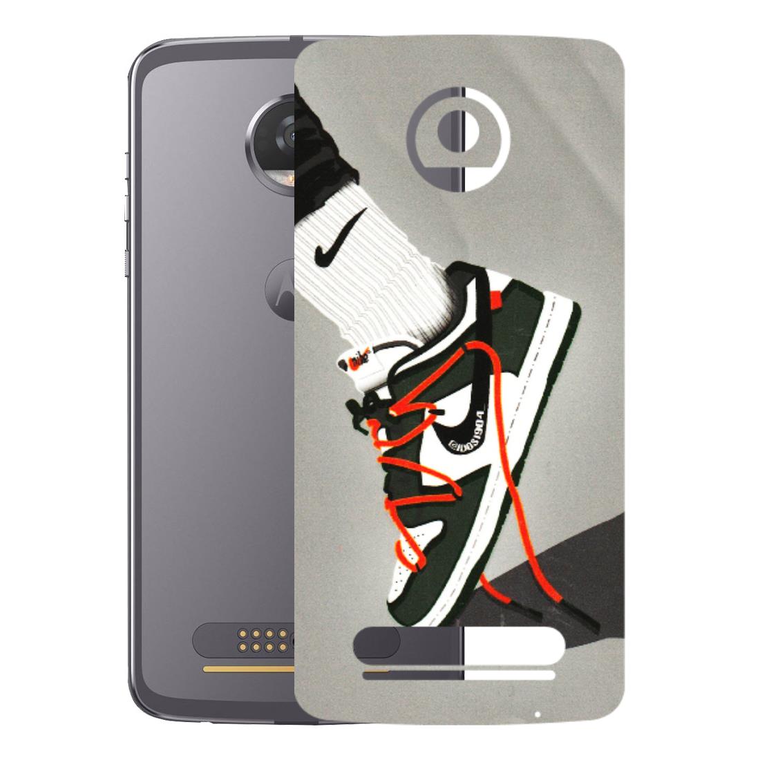 Motorola Phone Skins (All Models) - New Grey Sneaker - 3D Embossed Finish (L-261) Motorola Moto Z2 Play