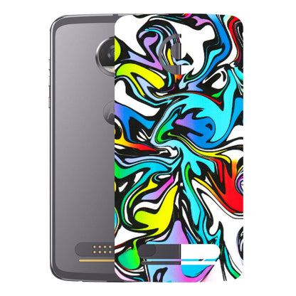 Motorola Phone Skins (All Models) - Abstract Colour Paints - 3D Embossed Finish (L-271) Motorola Moto Z2 Play