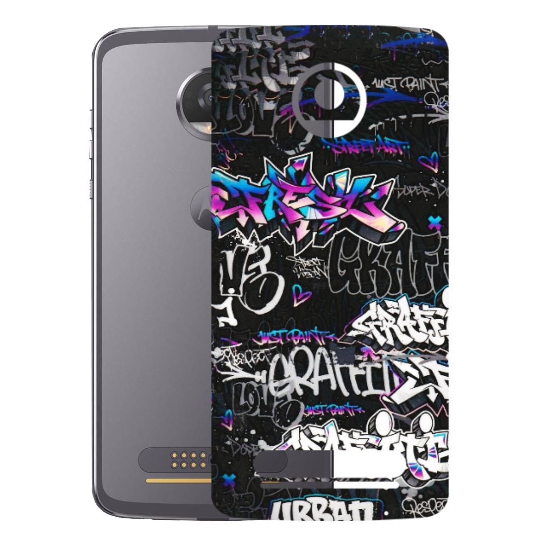 Motorola Phone Skins (All Models) - Graffiti Killer - 3D Embossed Finish (L-274) Motorola Moto Z2 Play