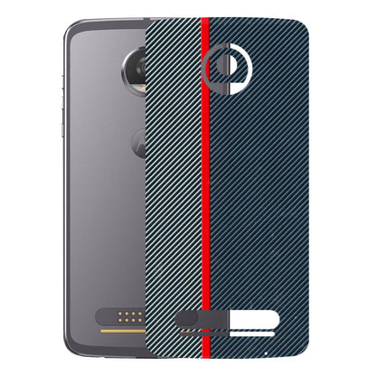 Motorola Phone Skins (All Models) - Blue Sober Lines - 3D Embossed Finish (L-305) Motorola Moto Z2 Play