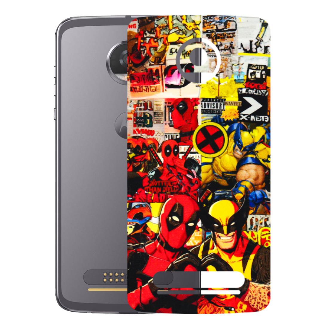 Motorola Phone Skins (All Models) - Spidy Wolverine - 3D Embossed Finish (L-310) Motorola Moto Z2 Play