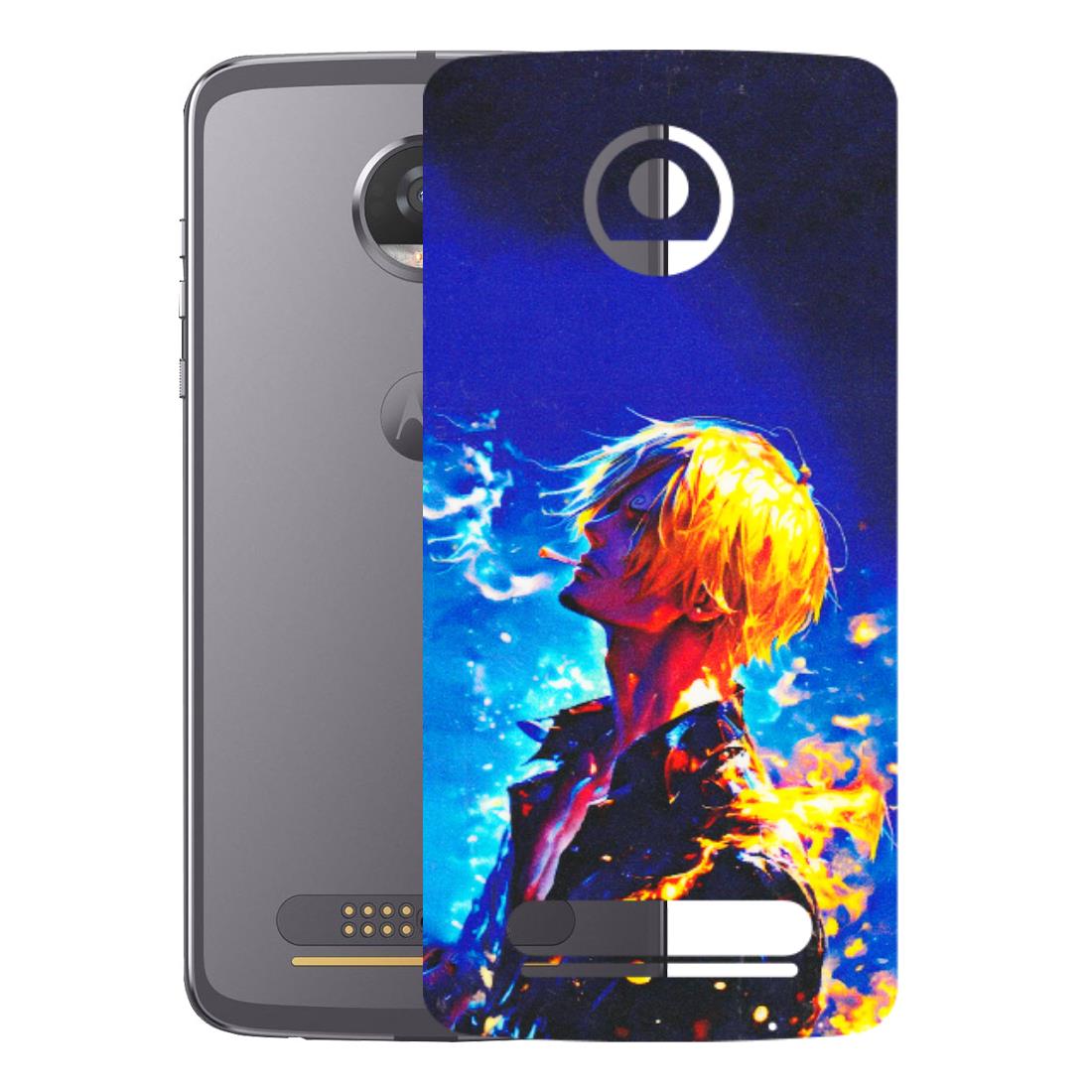 Motorola Phone Skins (All Models) - Sanji Vinsmoke One Piece - 3D Embossed Finish (L-319) Motorola Moto Z2 Play