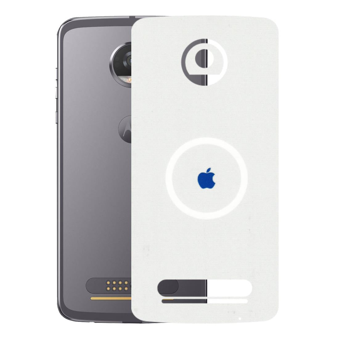 Motorola Phone Skins (All Models) - iPhone Magsafe Logo - 3D Embossed Finish (L-320) Motorola Moto Z2 Play