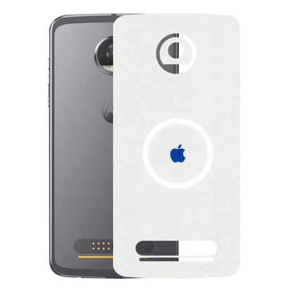 Motorola Phone Skins (All Models) - iPhone Magsafe Logo - 3D Embossed Finish (L-320) Motorola Moto Z2 Play