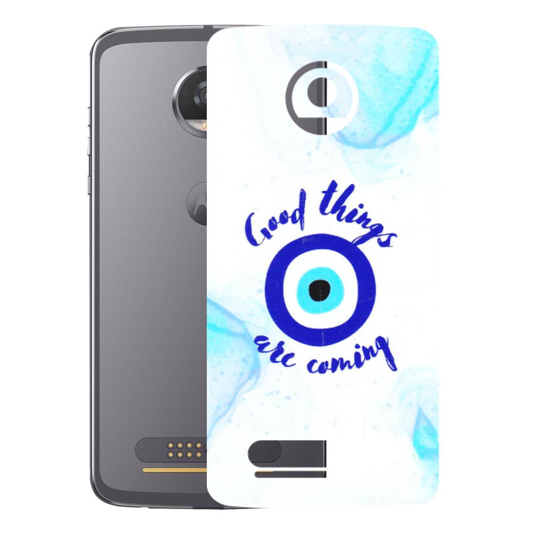 Motorola Phone Skins (All Models) - Evil Eye Good Things Are Coming - 3D Embossed Finish (L-322) Motorola Moto Z2 Play