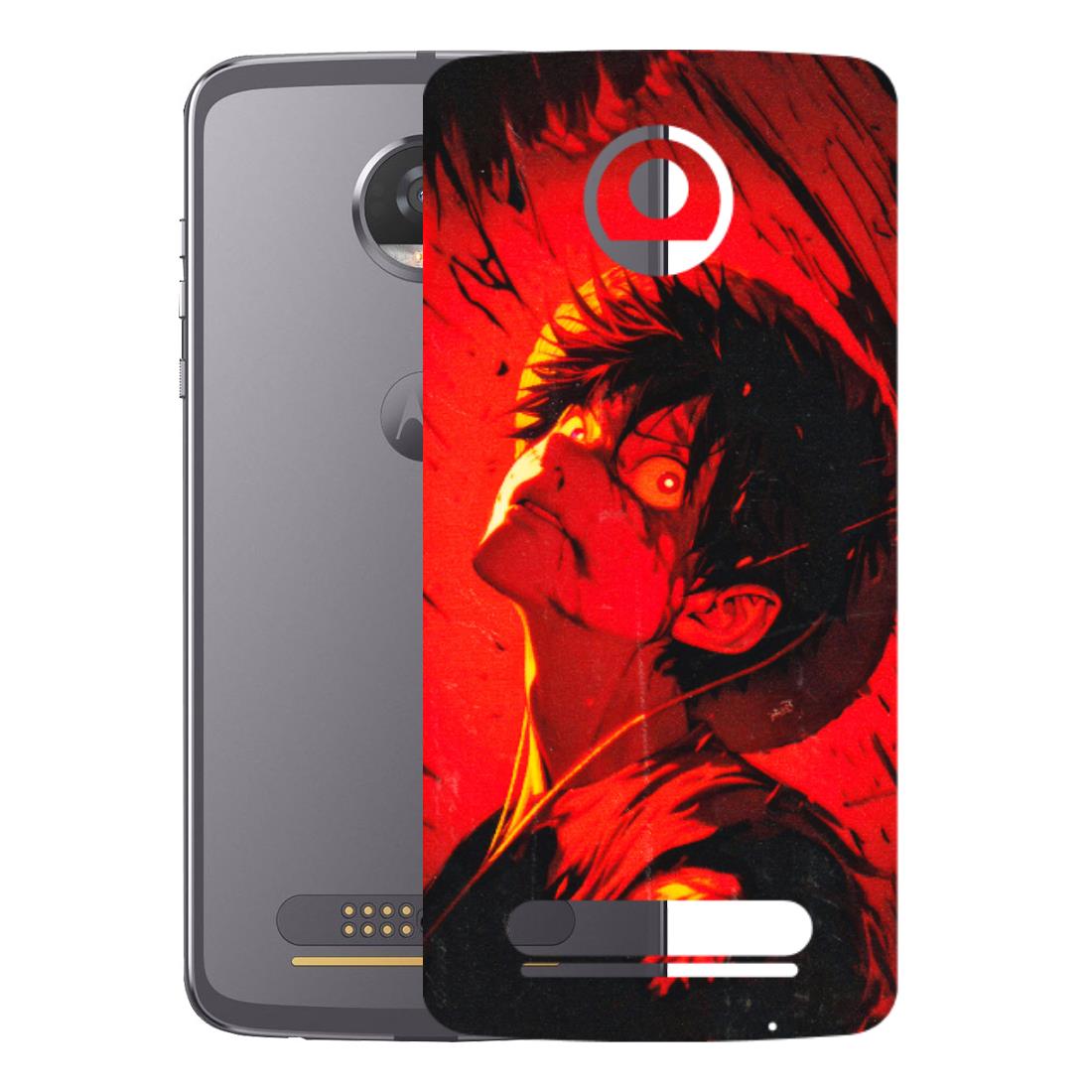 Motorola Phone Skins (All Models) - D.Luffy Power Up One Piece Anime - 3D Embossed Finish (L-326) Motorola Moto Z2 Play