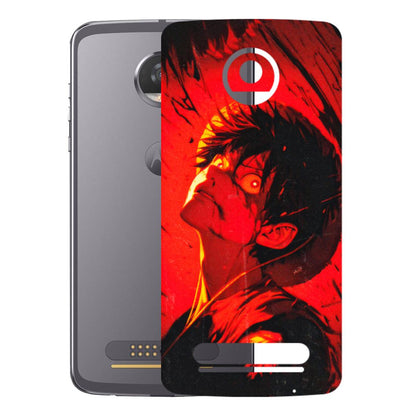 Motorola Phone Skins (All Models) - D.Luffy Power Up One Piece Anime - 3D Embossed Finish (L-326) Motorola Moto Z2 Play