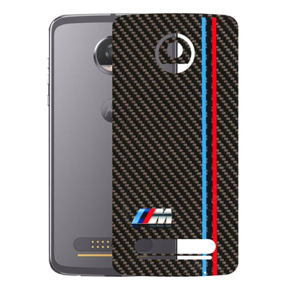 Motorola Phone Skins (All Models) - BM Carbon Fiber Feels - 3D Embossed Finish (L-38) Motorola Moto Z2 Play