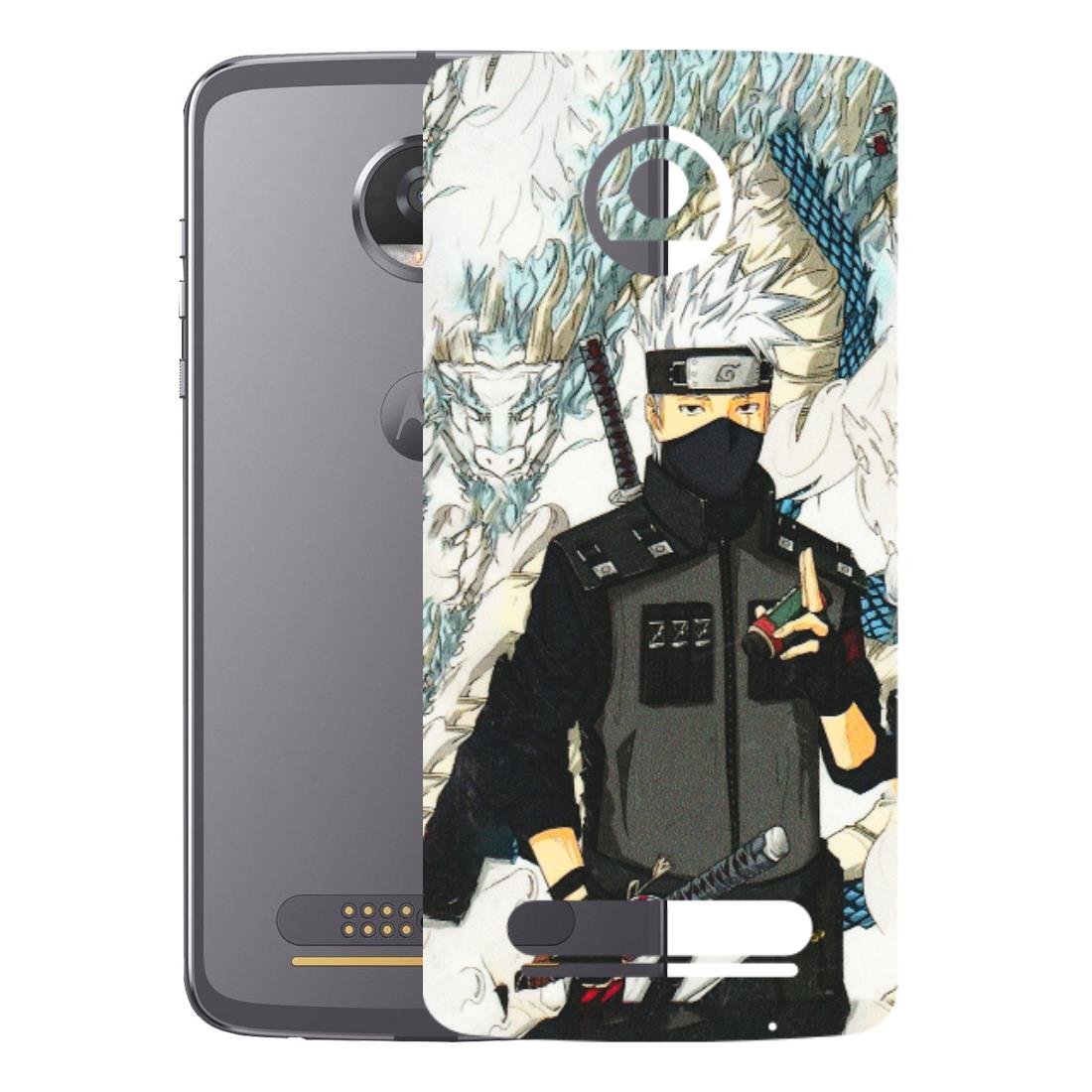 Motorola Phone Skins (All Models) - Kakashi Hatake Naruto Anime - 3D Embossed Finish (L-46) Motorola Moto Z2 Play