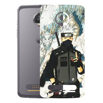 Motorola Phone Skins (All Models) - Kakashi Hatake Naruto Anime - 3D Embossed Finish (L-46) Motorola Moto Z2 Play